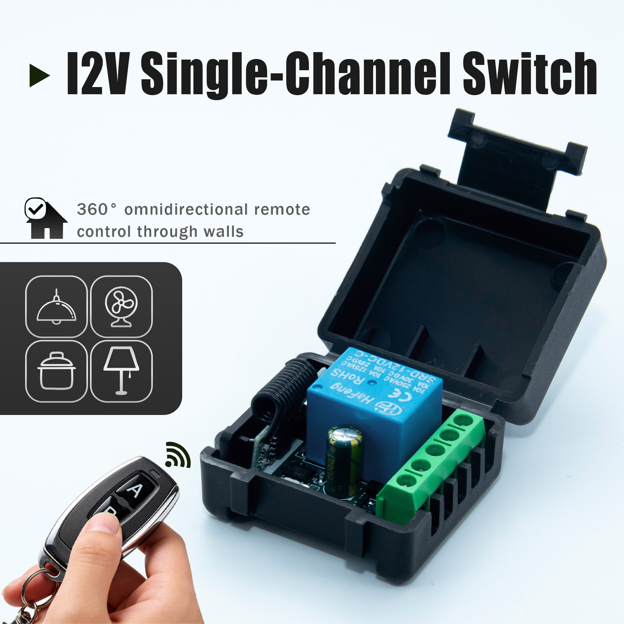 Relay Module 5V - Interruttore Wireless con Telecomando DC 12V
