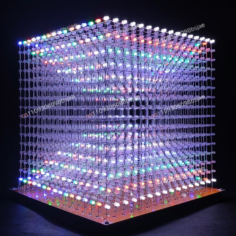 Diy Electronics Parts - Kit Cubo Luminoso 3D16MINI 16X16X16, Componenti