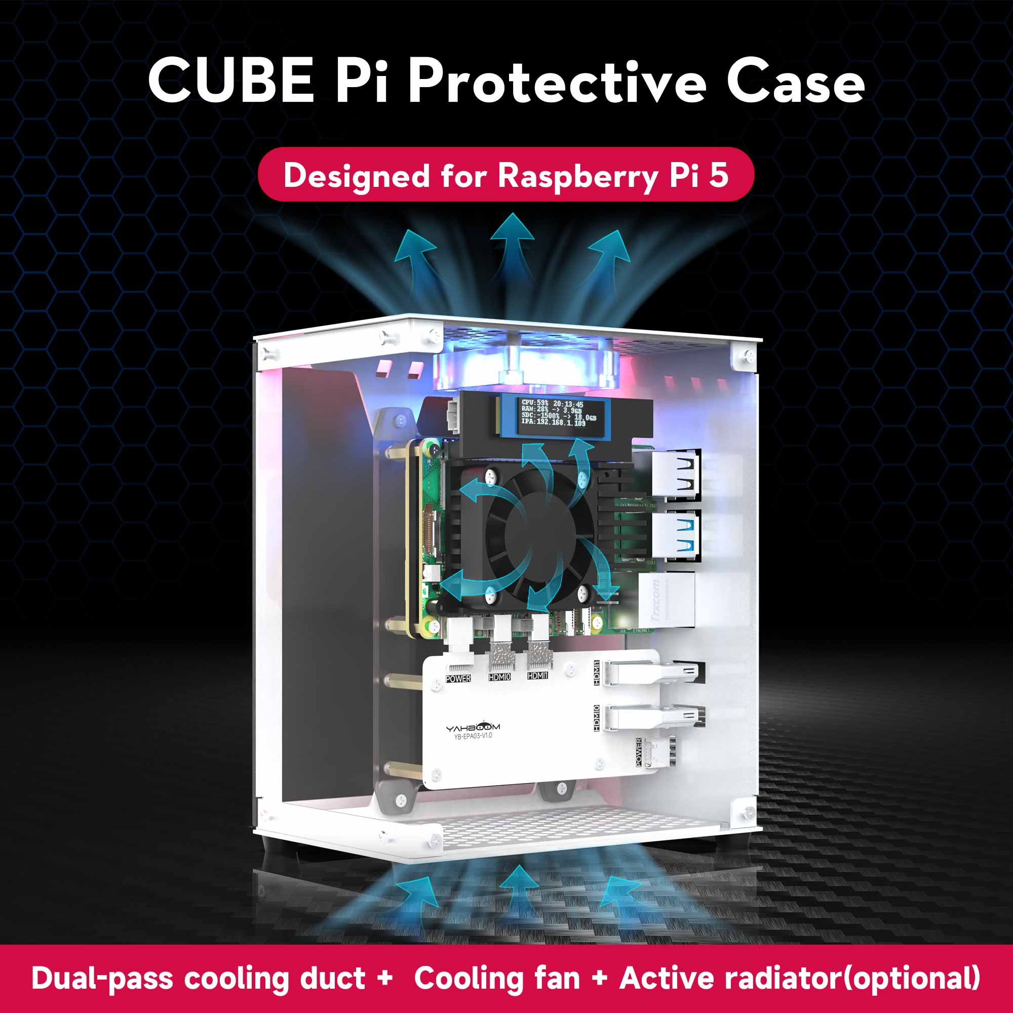 Diy Electronics Raspberry Pi - Kit protettivo custodia Raspberry Pi 5