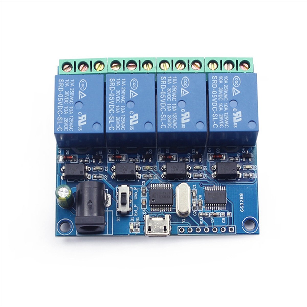 Modulo Relè USB a 4 Canali AT4 - Relay Module 5V recensione e prezzo