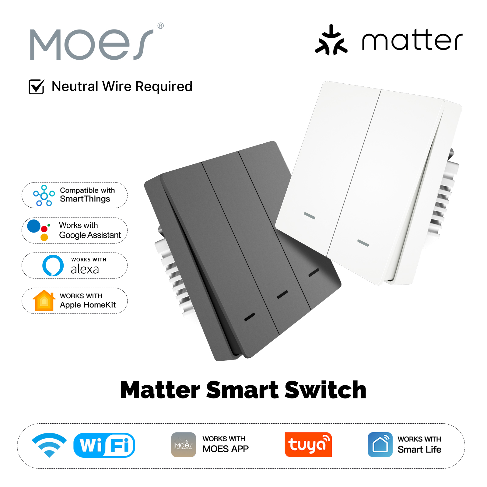 MOES Matter Tuya WiFi Smart Li - Diy Electronics Button recensione e prezzo